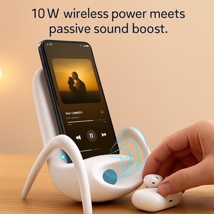 Portable Mini Chair Wireless Charger with Phone Holder