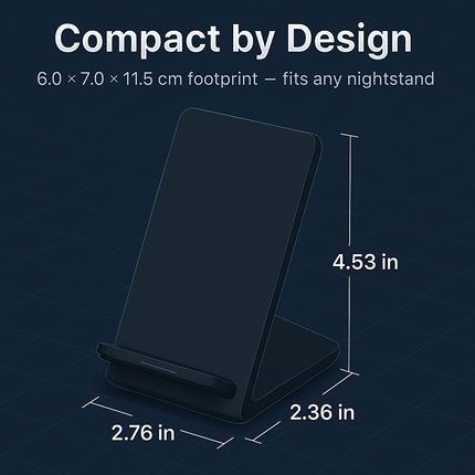 Wireless Charger with Dual Coils - Fast, Case-Friendly Stand