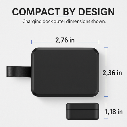 True Wireless Earbuds with Magnetic Charging Dock