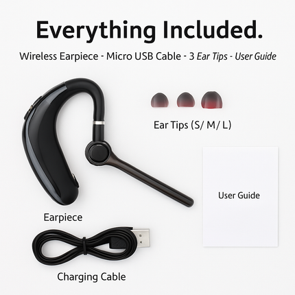 Earpiece ENC Wireless Earbuds for Business & Travel