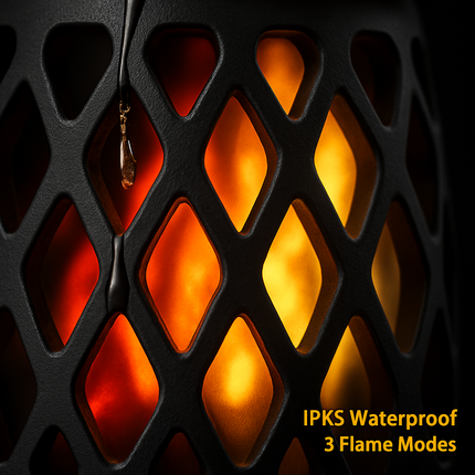 4-in-1 Flame LED Outdoor Speaker with Hook Stake