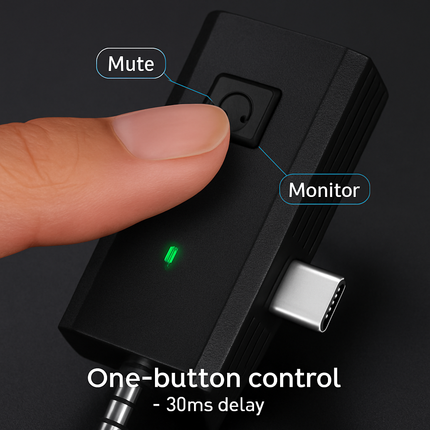 Wireless Clip-On Microphone with 3-in-1 Receiver – 2 Pack
