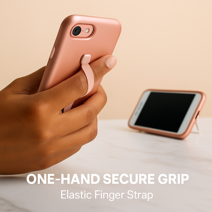 Finger Strap Phone Case with Kickstand for Secure Grip