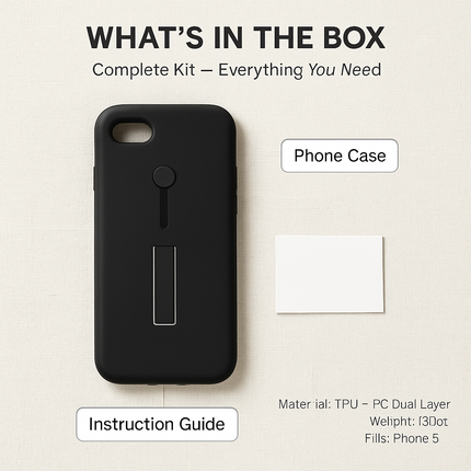 Finger Strap Phone Case with Kickstand for Secure Grip