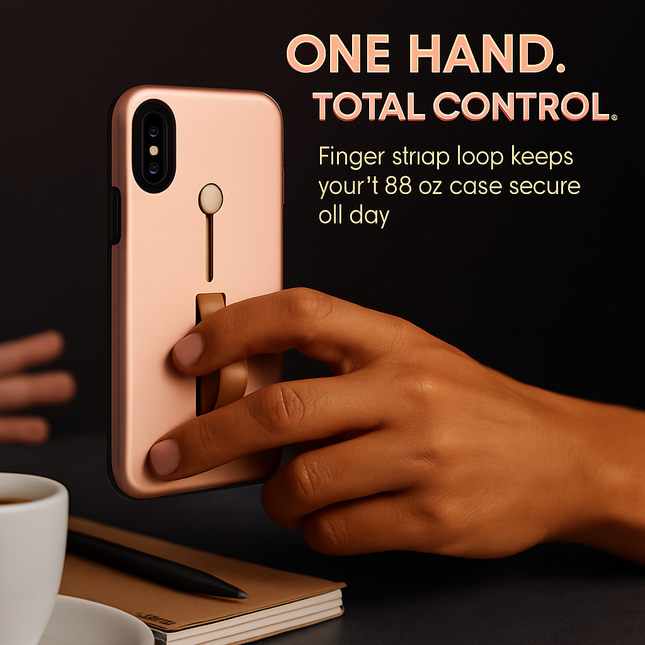 Finger Strap Phone Case with Kickstand for Secure Grip