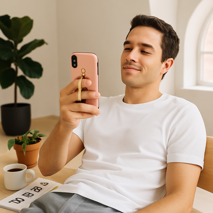 Finger Strap Phone Case with Kickstand for Secure Grip