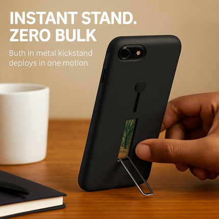 Slim Snap-on iPhone Case with Stand for Hands-Free Viewing