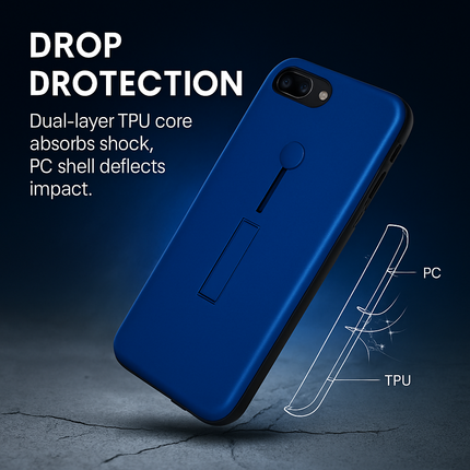 Slim Snap-on iPhone Case with Stand for Hands-Free Viewing
