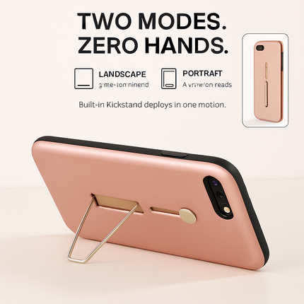 Slim Snap-on iPhone Case with Stand for Hands-Free Viewing