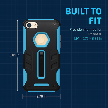 iPhone 8 Case with Kickstand - Green/Black