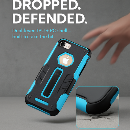 iPhone 8 Case with Kickstand - Green/Black