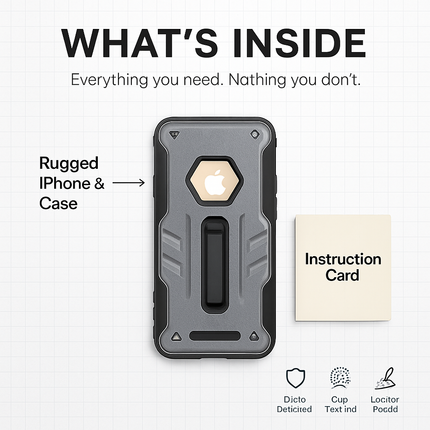 iPhone 8 Case with Kickstand - Green/Black