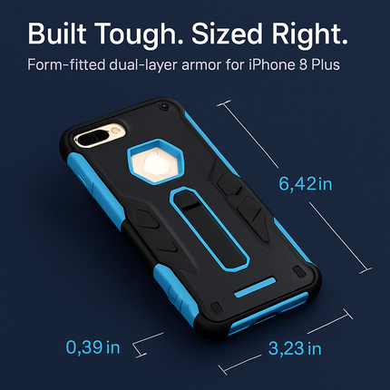 Rugged Case for iPhone 8 Plus - Durable Protection, Grippy