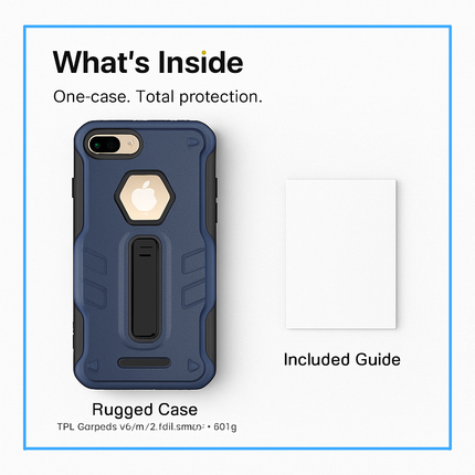 Rugged Case for iPhone 8 Plus - Durable Protection, Grippy