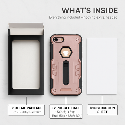 Rugged Case for iPhone 8 Plus - Durable Protection, Grippy