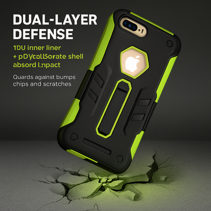 Rugged Case for iPhone 8 Plus - Durable Protection, Grippy