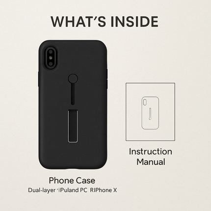 Finger Strap iPhone X Case with Kickstand