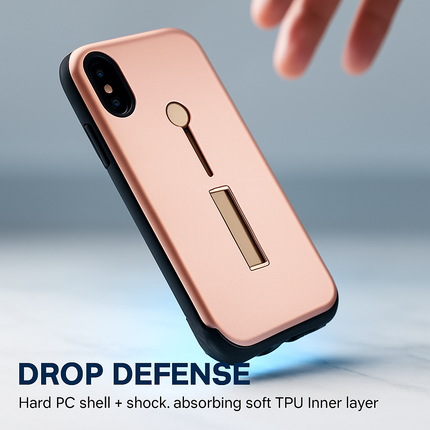 Finger Strap iPhone X Case with Kickstand