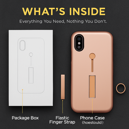 Finger Strap iPhone X Case with Kickstand
