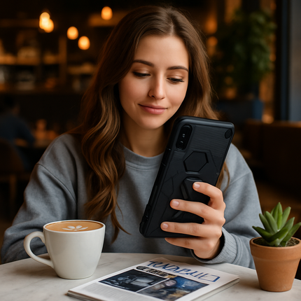 Rugged Phone Case for iPhone X with Kickstand