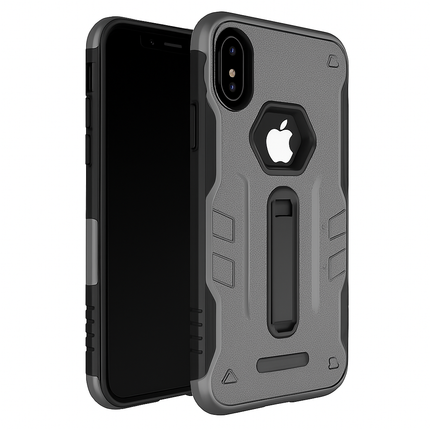 Rugged Phone Case for iPhone X with Kickstand