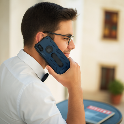Rugged Phone Case for iPhone X with Kickstand