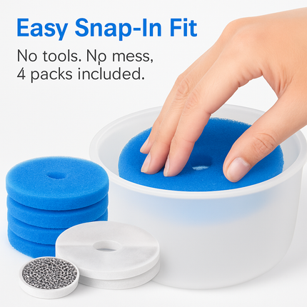 4-Pack Filter Set for Pet Water Fountain