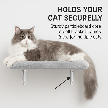 Cat Wall Shelves Perch Climber Set with Cat Houses & Hammock