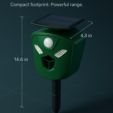 Ultrasonic Solar Animal Repeller with Motion Sensor Lights