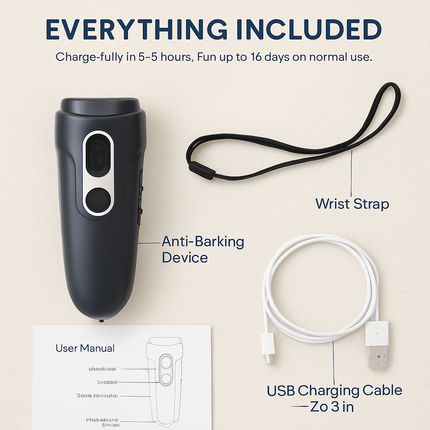Ultrasonic Bark Deterrent for Dogs with LED Light