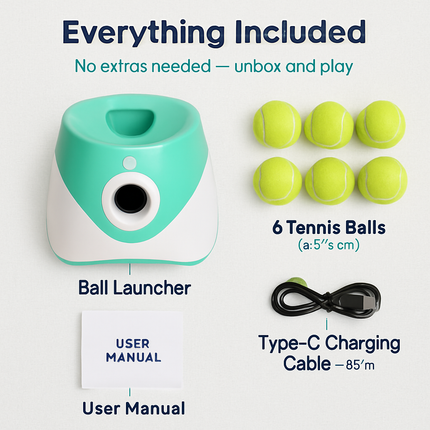 Automatic Dog Ball Launcher with 6 Balls