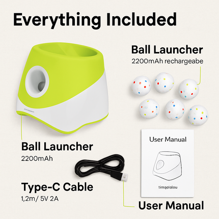 Automatic Dog Ball Launcher Rechargeable Interactive Pet Ball Thrower for Small Medium Dogs Interactive Dog Fetch Toy with 3 Adjustable Distance Setti