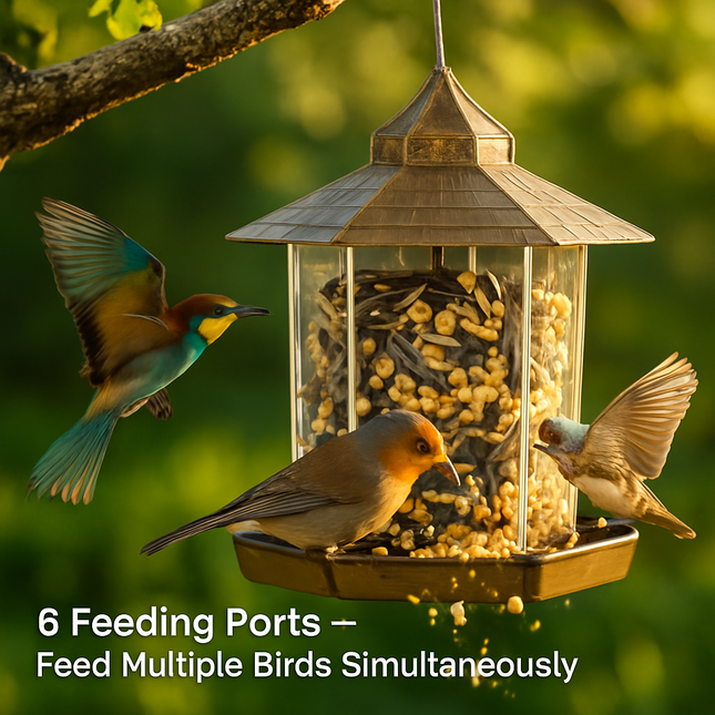 Hanging Gazebo Wild Bird Feeder in Garden, Patio, Yard