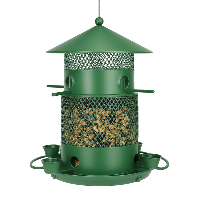 Wild Bird Feeder Squirrel-Proof Metal Seed Feeder