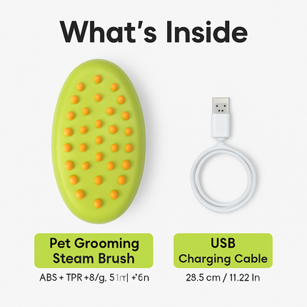 Cat Grooming Steam Brush for Pets – 3-in-1 Massager