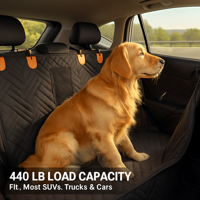 Dog Car Seat Cover for Back Seat - Waterproof Oxford Hammock