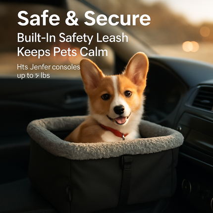 Small Dog Car Seat with Harness for Safe Travel