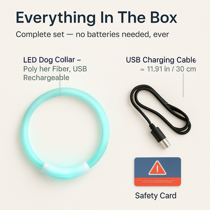 USB Rechargeable LED Dog Collar – Multi-Color Lighting