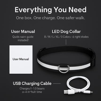 LED Dog Collar: Safety Light for Night Walks