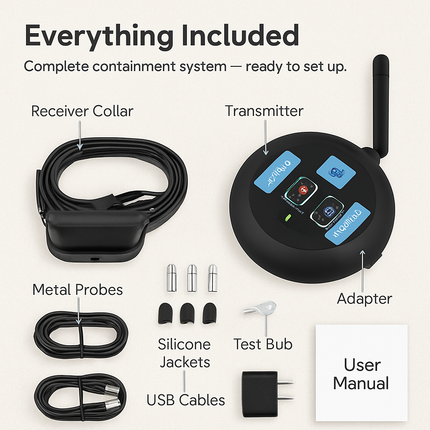 Wireless Electric Dog Fence System and Training Collar
