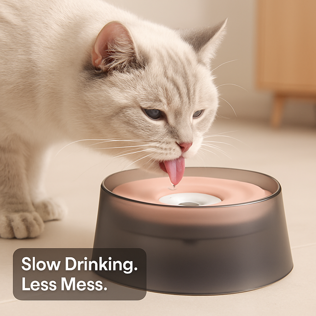 Spill-Proof Slow Water Dog Cat Bowl for Pets