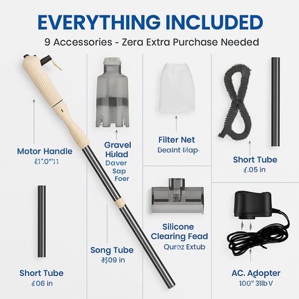 Multifunctional Aquarium Gravel Cleaner - Adjustable Tube