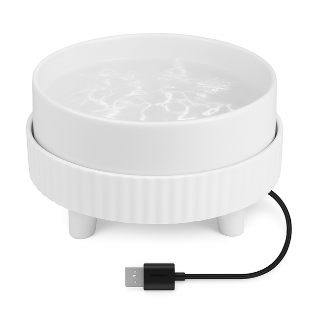Heated Water Bowl for Pets – Ceramic USB-Powered