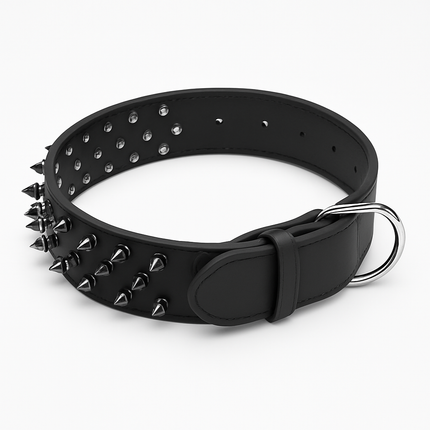 Spiked Dog Leather Collar: Everyday Wear