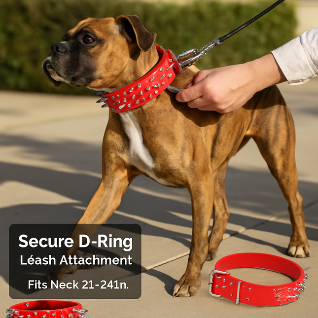 Spiked Dog Leather Collar: Everyday Wear