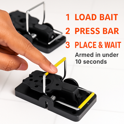 6Packs Mouse Traps Reusable Rat Rodent Killer Effective Pest Control Mouse Catcher Mice Snap Kill Trap