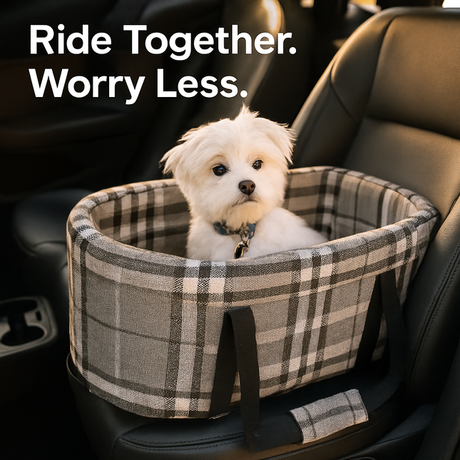 Pet Console Car Seat with Storage Pocket