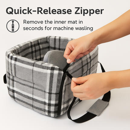 Pet Console Car Seat with Storage Pocket