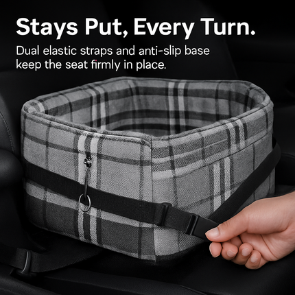 Pet Console Car Seat with Storage Pocket