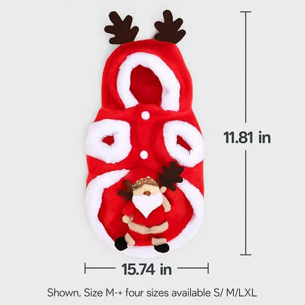 Pet Christmas Santa Claus Reindeer Antlers Costume